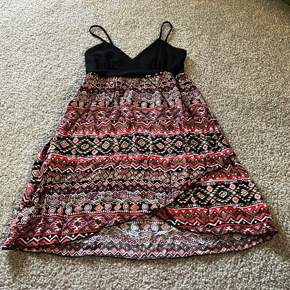 Kirra brand spaghetti strap dress with Aztec boho pattern  design size XS